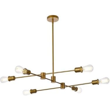 Xavier 6 Lights Pendant In Brass LD7052D35BR