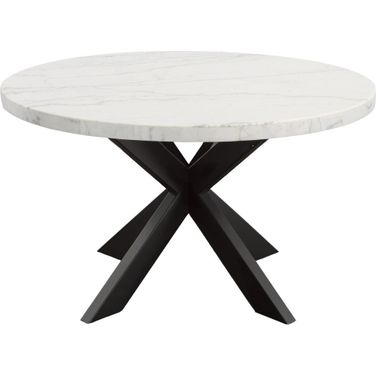 Xena Marble Top 52 Inch Round Dining Table In Black