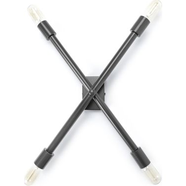 Xendi Toned Metal Sputnik Wall Sconce In Black