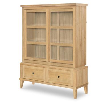 XXX's and OOO's 2 Door and 2 Drawer Display Cabinet In Amber