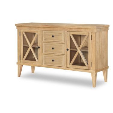 XXX's and OOO's 2 Door and 3 Drawer Server In Amber