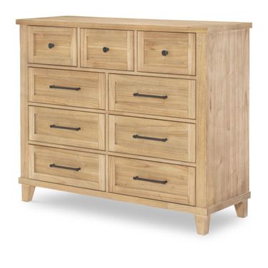 XXX's and OOO's 9 Drawer Bureau In Amber