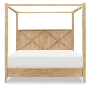 XXX's And OOO's Complete Queen Canopy Bed In Amber