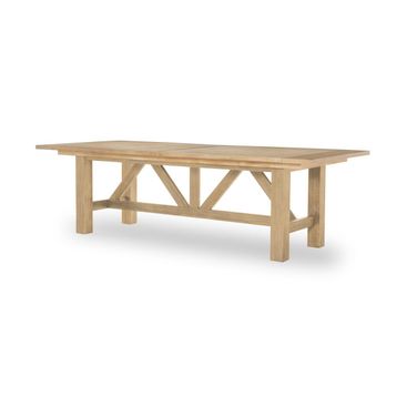 XXX's and OOO's Trestle Dining Table In Amber