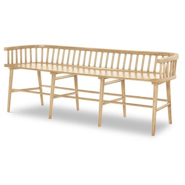 XXX's And OOO's Windsor Dining Bench In Amber