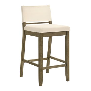 Yaneli Counter Height Bar Stool In Putty Brown and White