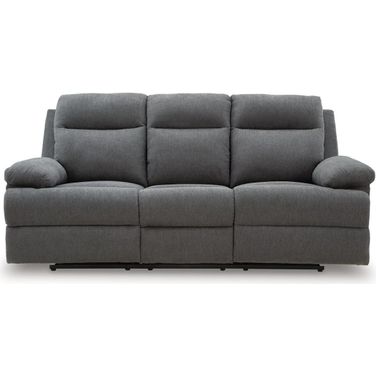 Yarrow Lane Reclining Sofa with Drop Down Table In Charcoal