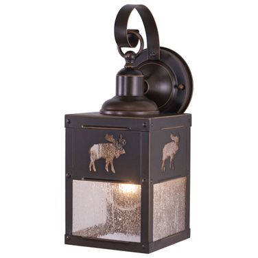Yellowstone 5.25 Inch Moose Outdoor Wall Light In Burnished Bronze