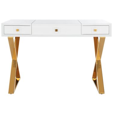 Yesenia Vanity Table In White And Gold
