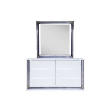 Ylime Dresser with LED In Smooth White