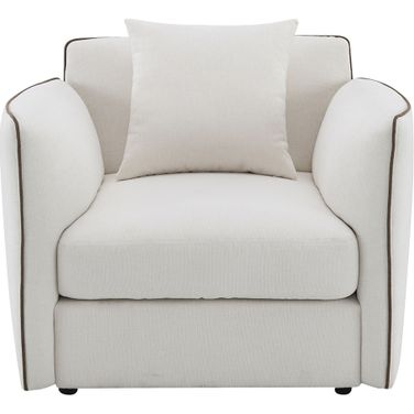 Yolanda Chair with Pillow In Beige Chenille