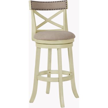 York Antique White 29 Inch Bar Stool