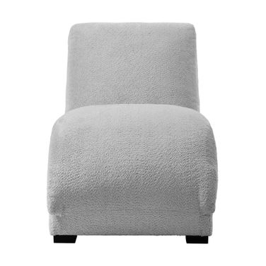 York Chaise with Heat Massage, USB-C and LED In Glam Fog and Black