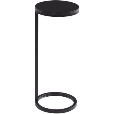 York Round Metal Accent Table In Antique Bronze