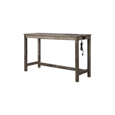 Yosef Rectangular Transitional Wood Bar Table In Oak
