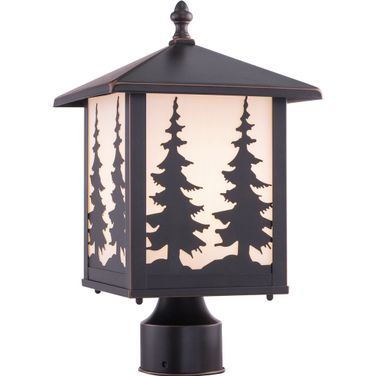 Yosemite 8 Inch Tree Outdoor Post Light In Burnished Bronze