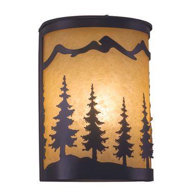 Yosemite 8 Inch Tree Wall Light In Burnished Bronze