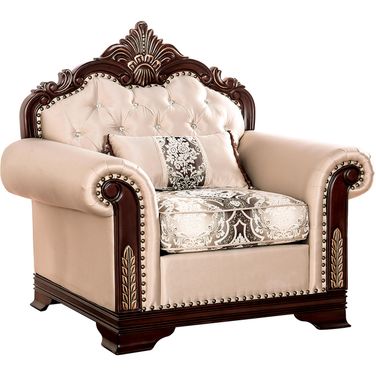 Yucatan Chair In Dark Cherry and Beige