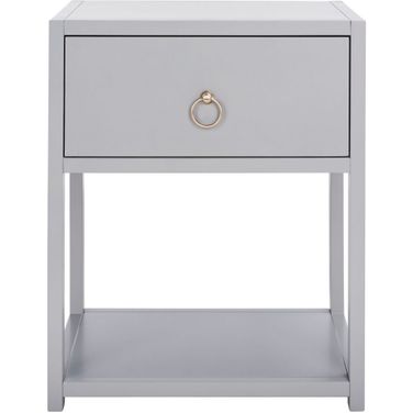 Yudi 1 Drawer 1 Shelf Nightstand in Grey