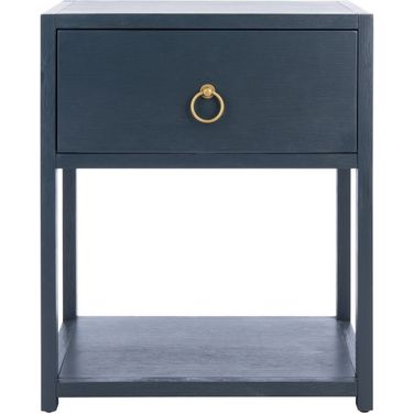 Yudi 1 Drawer 1 Shelf Nightstand in Navy