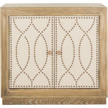 Yuna Rustic Oak/Copper/Mirror 2 Door Chest