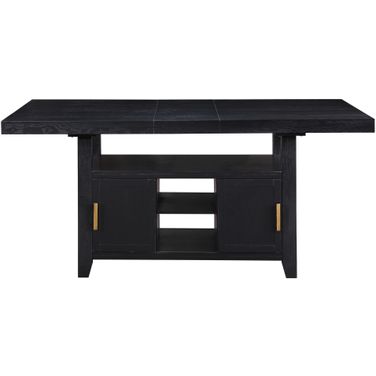 Yves Counter Height Dining Table with Storage In Black