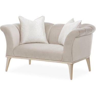 Yvette Chair and a Half In Porcini and Champagne