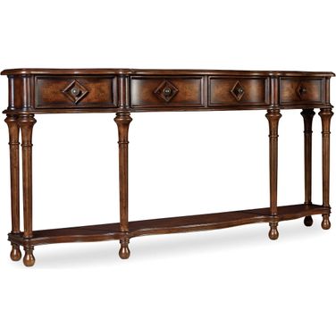 Melange Dark Wood 4 Drawer 72'' Hall Console