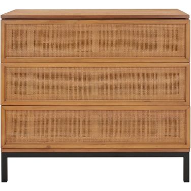 Zadie 3 Drawer Rattan Chest in Natural