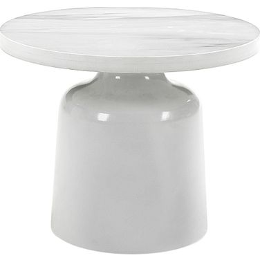 Zaid End Table In White High Gloss