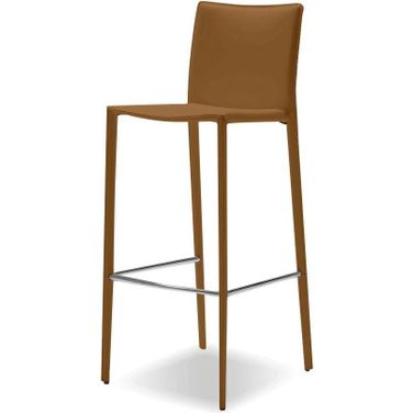 Zak Caramel Leather Counter Stool - Set of 2