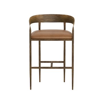 Zanatta Barstool In Tan Leather