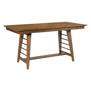 Abode Zane Counter Height Trestle Table In Warm Brunette
