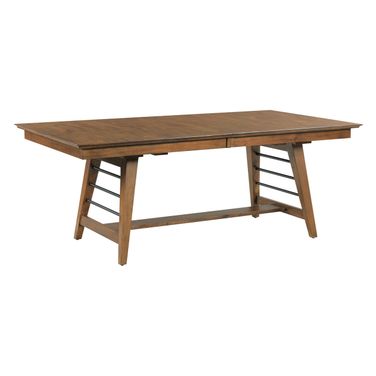 Abode Zane Trestle Table In Warm Brunette