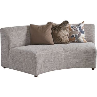 Zanzibar Alston Armless Curved Sofa In Taupe
