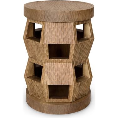 Zanzibar Stool/Side Table In Desert Brown