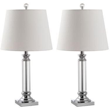 Zara 24-Inch H Crystal Table Lamp in Clear Set of 2