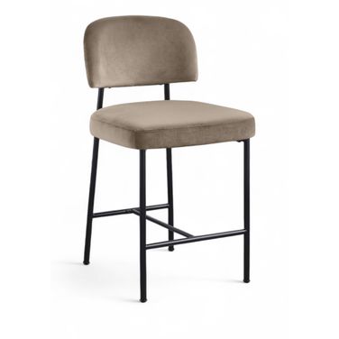 Zarelle Performance Fabric Upholstered Counter Stool Set of 2 In Taupe