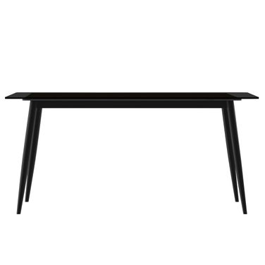 Zayle 55 Inch Dining Table with Glass Top In Black