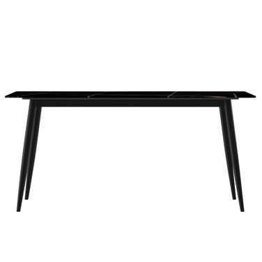 Zayle 62 Inch Dining Table with Sintered Stone Top In Black