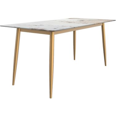 Zayle 71 Inch Dining Table In White and Grey