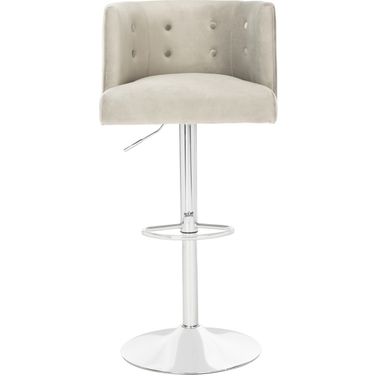 Zayna Adjustable Barstool In Light Grey