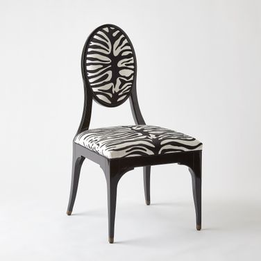 Zebra Dining Chair In Black