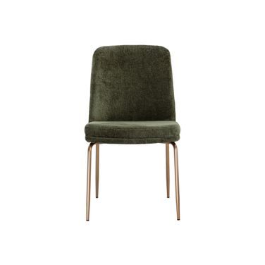 Zeke Dining Chair Set of 2 In Bergen Olive and Antique Brass