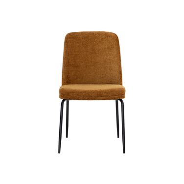 Zeke Dining Chair Set of 2 In Black and Bergen Marmalade