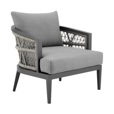 Zella Outdoor Patio Armchair In Earl Gray