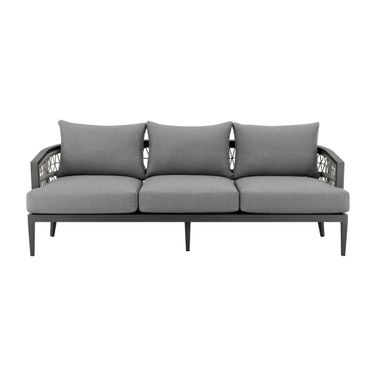 Zella Outdoor Patio Sofa In Earl Gray