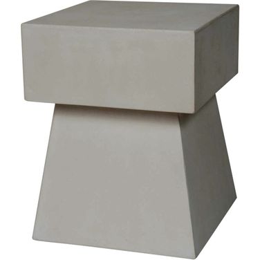 Zen Ivory Mushroom Concrete Accent Table