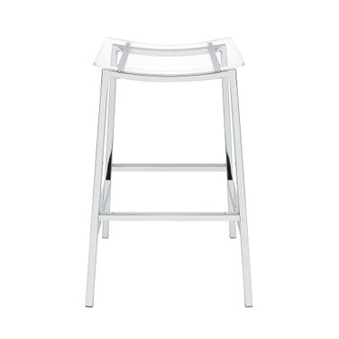 Zena 30 Inch Backless Barstool Set of 2 In Clear