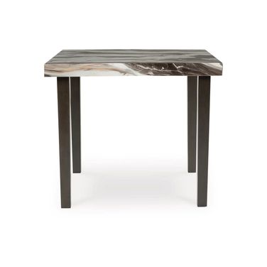 Zendalia Counter Height Dining Table In Beige and Dark Brown
